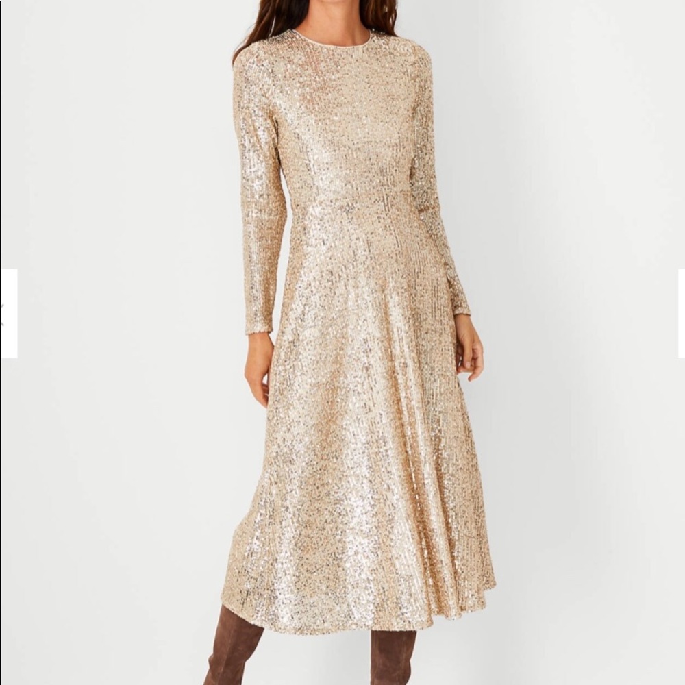 Ann Taylor Sequin Dress 0P NWT - Picture 4 of 9